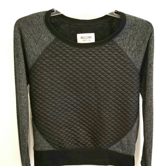 Mossimo Supply Co. Tops - Mossimo faux leather sweatshirt